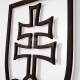 Znak SR drevený frézovaný mahagón
