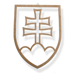 Znak SR drevený frézovaný dub