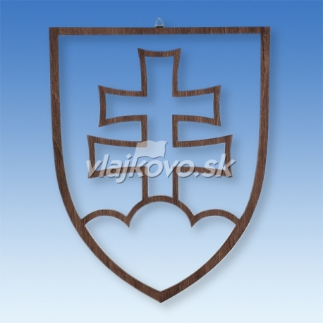 Znak SR drevený frézovaný mahagón