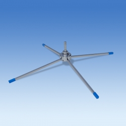 Štvornožková kotva na pevný povrch "strieborná"