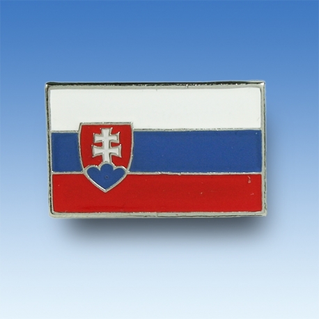 Odznak SR vlajka - strieborný lem