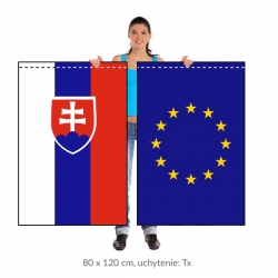 Sada SR+EU zástava 80x120 cm